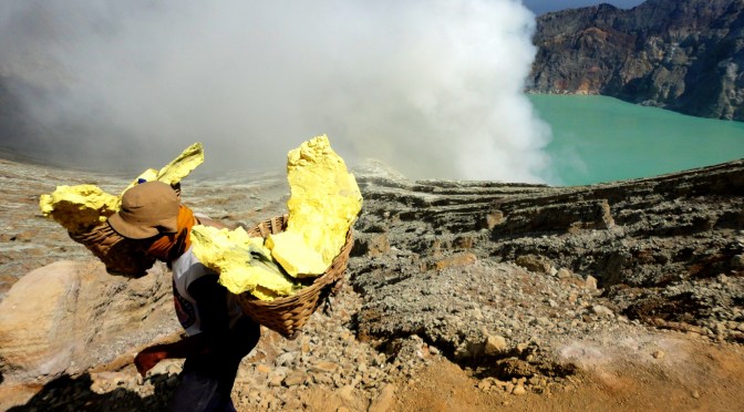Le volcan Kawah Ijen.